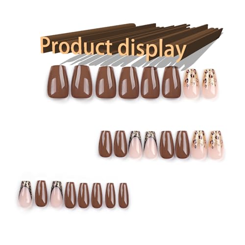 Coffin Style Stick-On Nail Set Easy Application Chic Design 24 Count - Image 3
