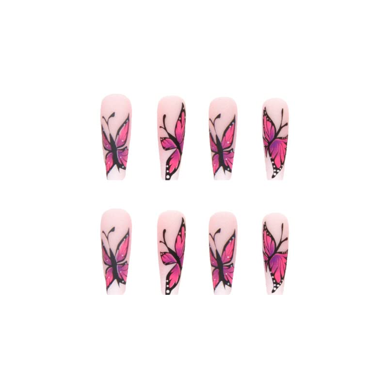 ?Lilac Coffin Acrylic Nails? - Image 3