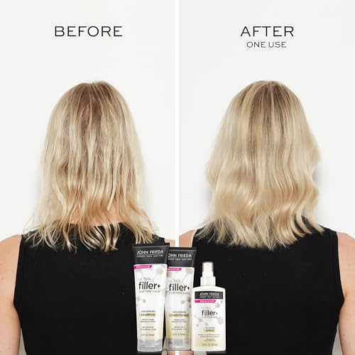 John Frieda ULTRAfiller+ Thickening Conditioner for Fine Hair, Volumizing Conditioner, Biotin and Hyaluronic Acid Hair Thickening Conditioner for Thinning Hair, 8.3 Oz - Image 2