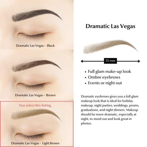 Natural Human Hair Eyebrow Extensions for Full Defined Brows - 1 Pair - Image 5