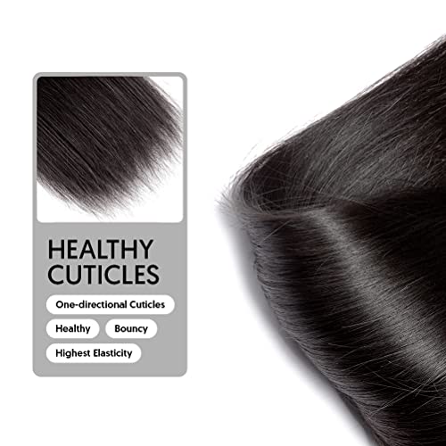 15A Brazilian Virgin Remy Straight Human Hair Lace Closure 10 Inch Natural Color Free Part - Image 6