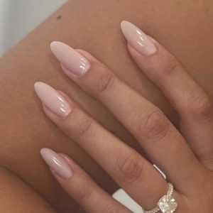 Light Pink Short Acrylic Nails
