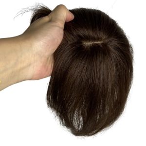 18 Inch Clip-On Human Hair Topper for Natural Volume and Effortless Styling