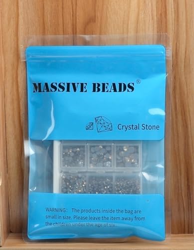 10000Pcs 2-Boxes Mixed Size Hot Fix Round Crystals Gems Glass Stones Hotfix Flat Back Rhinestones with Tweezers and Picking Pencil (Clear Crystal) - Image 6