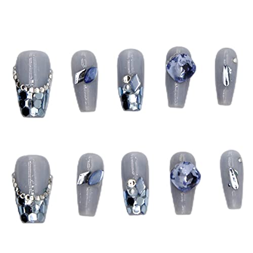 24 Piece Set Clear Acrylic Nails for a Stunning Transparent Manicure Durable Quality - Image 5