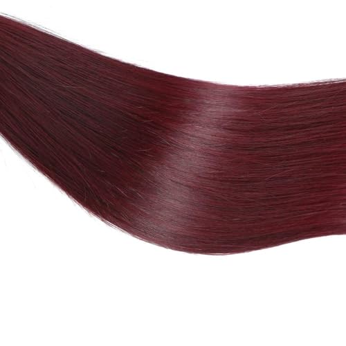 Burgundy 100g Premium Human Hair Bundles for Full-Length Extensions - Image 4