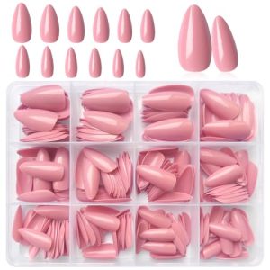 Soft Girl Acrylic Nails Set 24pc Medium Length Stylish Everyday Nail Art