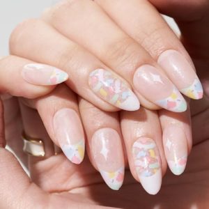 Snake Print Acrylic Nails Design
