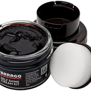 Tarrago Self Shine Shoe Polish with Applicator – Quick Shine Shoe Cream for Leather Boots and Shoes - 1.76 Fl. Oz
