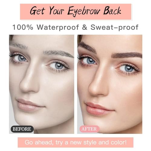 Eyebrow Tattoo 8 Sheets, 80 Pairs Eyebrow Tattoo Sticker Waterproof 4D Hair-Like Temporary Eyebrows Peel Off Brows Grooming Transfers Stickers Makeup for Women, Men, Girls, Brown/Black - Image 3