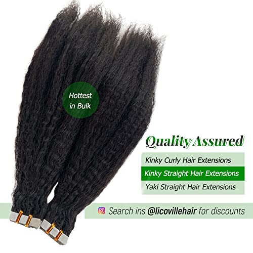 Kinky Straight 18 Inch Human Hair Clip-In Extensions for Natural Volume - Image 3