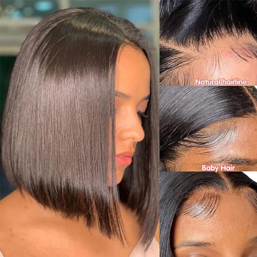 New 10-inch Bob Wig, Real Human Hair, Natural Texture for Women - Image 2
