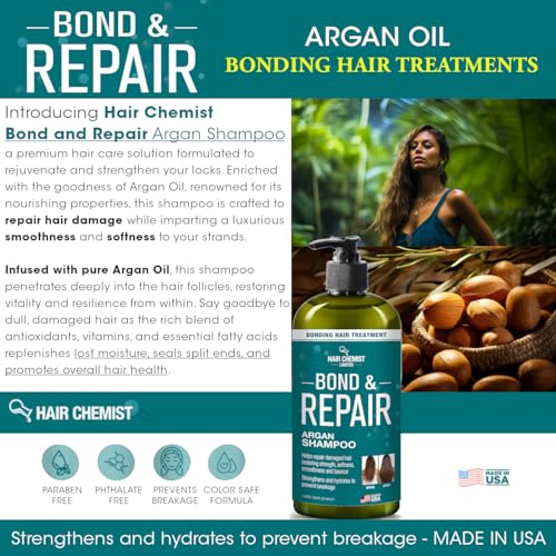 Nourishing Pure Argan Oil Shampoo for Healthy Hair Growth, 12 oz Bottle - Image 4