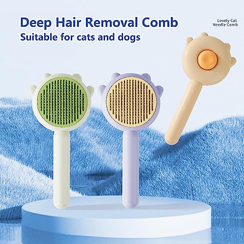 Kids White Rabbit Hair Brush with Soft Bristles and Easy Grip Handle - Image 2