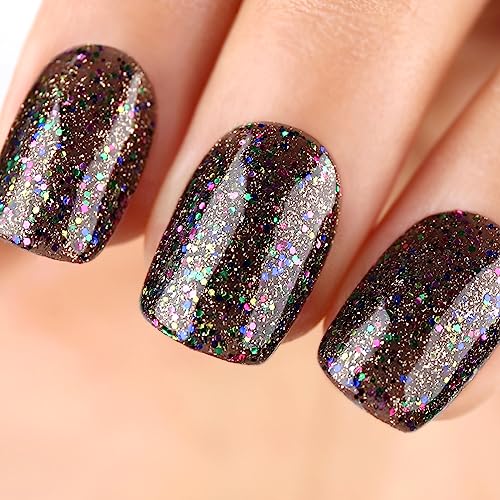 Confetti Glitter Nail Polish with Sparkling Finish, 15ml Capacity for Stunning Nails