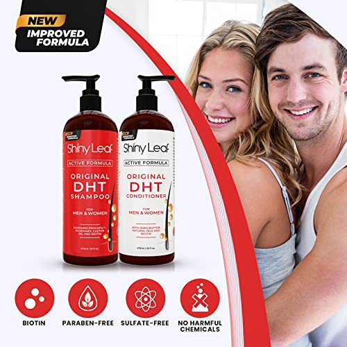 DHT Blocker Shampoo and Conditioner for Hair Loss With Biotin For Men, Women, Anti-Hair Loss Treatment, Rosemary Leaf Oil and Asparagus Extracts, for Thinning Hair (Shampoo and Conditioner) - Image 2