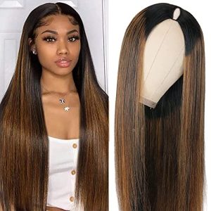 Natural Look Human Hair Wig with Adjustable Size and Comfortable Fit