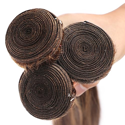 Luxurious 22-inch Clip-In Human Hair Extensions - Straight, Dark Brown - Image 5