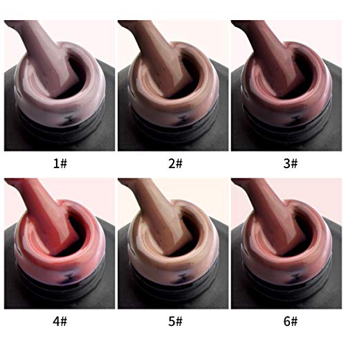 At-Home Quick Gel Nail Polish Kit with 6 Colors, 10ml Each Bottle - Image 2