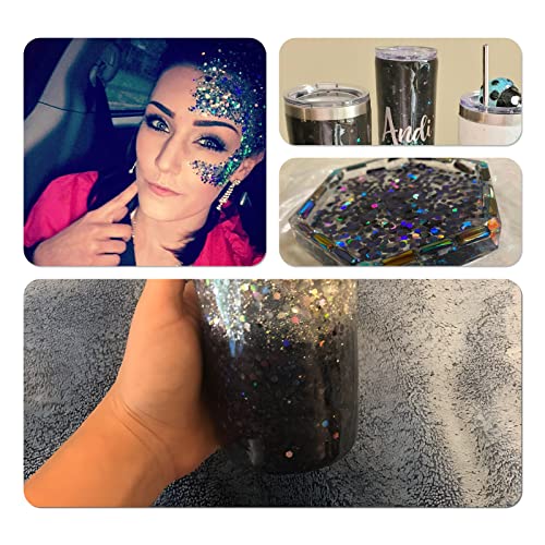 Iridescent Glitter Acrylic Nails Set 24 Piece, Medium Size, Durable and Easy Application - Image 7