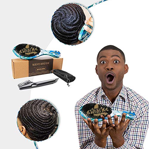 Premium shark camo wave brush- wave brush medium-Made with Boar Bristles for 360 - Image 6