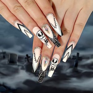Skull Acrylic Nails