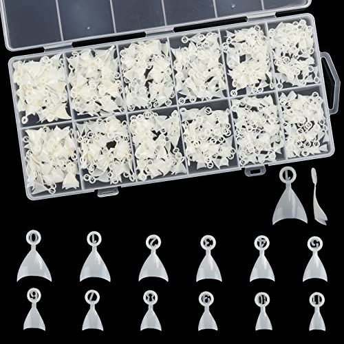 Creative Acrylic Nail Art Wide Tip Stencils, Set of 12 Styles