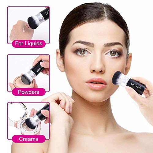 Retractable Kabuki Makeup Brush for Blush, Bronzer, Foundation, Powder, Travel Face Cosmetic Brush - Image 6