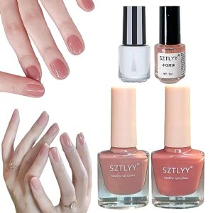 [4PCS] Gotysles Peel-off Nail Polish, SZTLYY Peelable Base Coat Peel Off Gel Base Coat for Gel Nail Polish Set Water Based Nail Polish Nail Tape for Women and Girls (A(3#+6#))