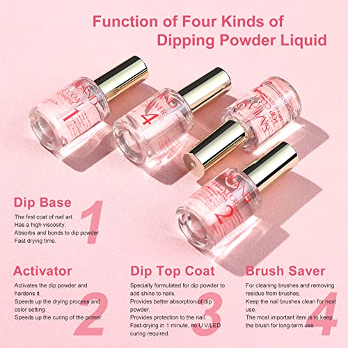 Pink White Powder Acrylic Nails - Image 5