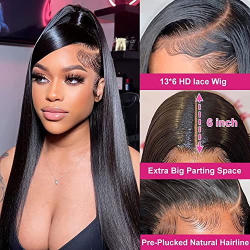 Black Human Hair Wig ? Long Straight - Image 4