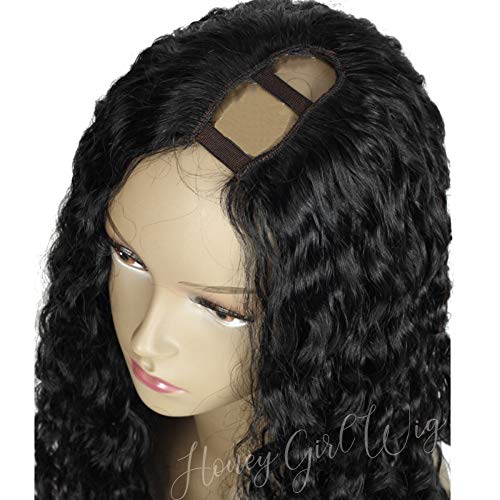 Human Hair Curly U Part Wig Natural Look Adjustable Straps 20 Inch - Image 5