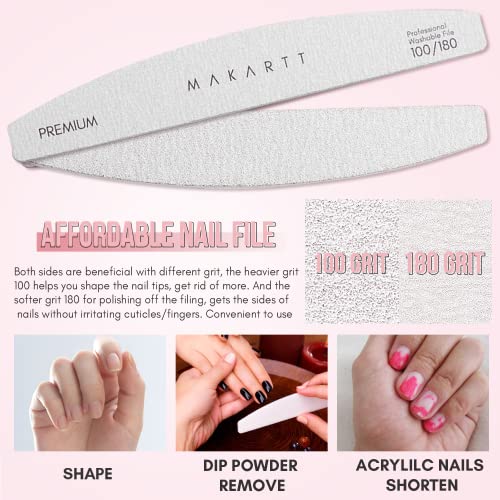 Makartt Clear Spider Gel for Nail with Nail File Bundle, Gel Nail Paint Drawing 3D Spider Gel Nail Art Polish, 100/180 Grit Nail Files for Acrylic Nails Gel - Image 7