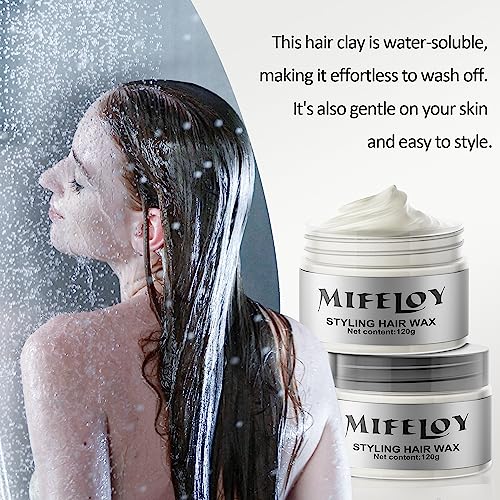 Silver White Temporary Hair Color Wax with Cape Ear Cover Gloves, Instant Natural Hairstyle Cream, Styling Pomades for Girl Women, Disposable Coloring Mud for Party Cosplay DIY Halloween,4.23oz - Image 4