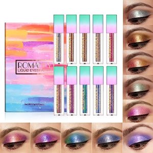 Shimmering Holographic Purple Eye Shadow Makeup 3g for All Skin Types