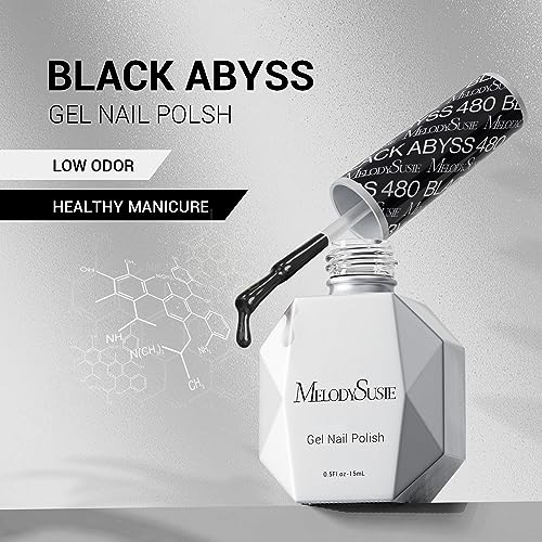 Melodysusie UV LED Nail Lamp True 54W Professional Dryer for Gel Polish Curing with 3 Timer Setting with 15ML Black Abyss Gel Nail Polish - Image 2