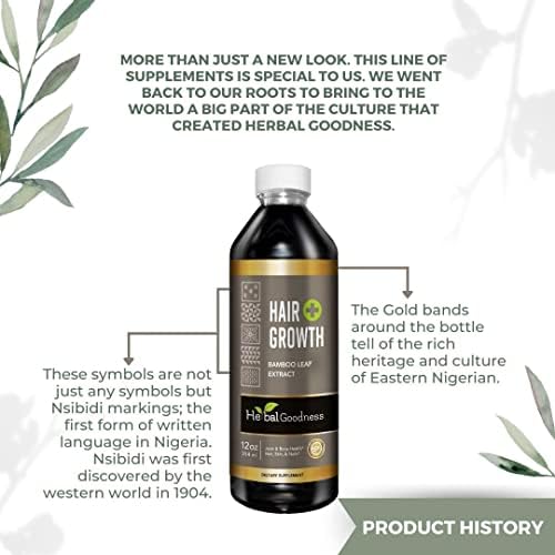 Hair Growth Plus 12oz - Bamboo Hair Product for Women and Men with Vitamins for Hair Growth with Collagen supplements, Keratin - Hair Skin and Nails Vitamins for all Hair Types -1 Bottle - Image 9