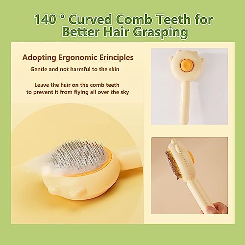 Kids White Rabbit Hair Brush with Soft Bristles and Easy Grip Handle - Image 4