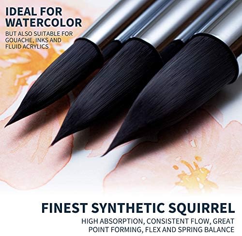 10-Piece Natural Bristle Artist Brushes Set - Professional Painting Tools - Image 5