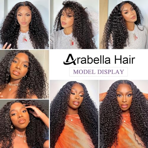 Arabella 5x6 Wear and Go Glueless Wigs Human Hair 210% Density Lace Front Wigs Human Hair 100% Deep Curly Wave Wigs Pre Cut Lace 12a Real Pre Bleached New Body Wave Wig(24inch, 5X6 Deep Curly Wig) - Image 6