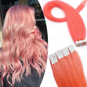 Vibrant Hot Pink 18 Inch Human Hair Extension Clip-In For Stylish Looks