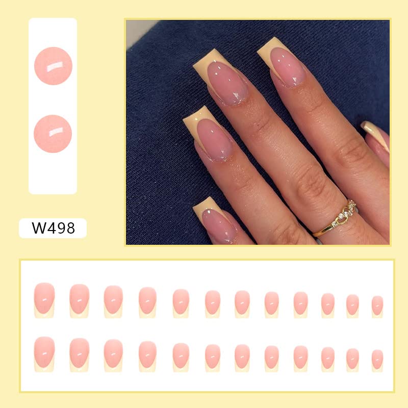 Pastel Peach Acrylic Nails - Image 2