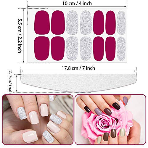 224 Pcs Nail Polish Stickers Wraps with Nail File for Women and Girls - Image 2