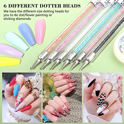 6 Piece Acrylic Nail Art Brush Set with Dappen Dish for Professional Manicure - Image 4