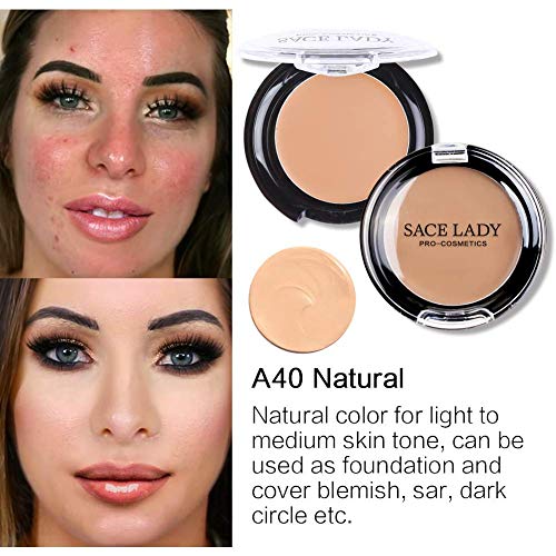Oil-Free Face Powder & Full Coverage Foundation Concealer & Moisturizing Primer & Soft Sponge Waterproof Make Up Set Long Lasting Poreless Makeup 5Pcs - Image 7