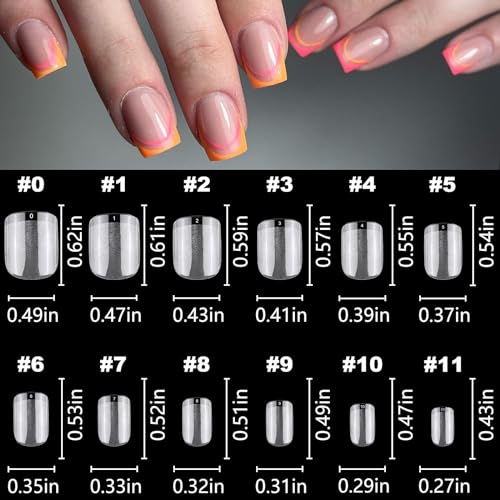 Autumn-Inspired Square Acrylic Nail Design Set for Stylish Fall Manicures - Image 3