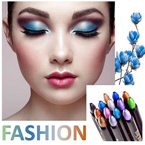 5 Colors Glitter Eyeshadow Stick Color Set,Waterproof Shimmer Pearl Cream Eyeshadow Pencil,Long Lasting Smooth Eyeshadow Stick Eye Shadow Pencil Crayon Eye Shadow Stick Makeup - Image 2