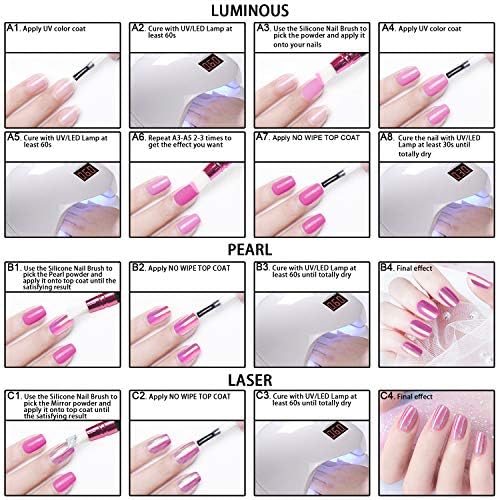 Unicorn Chrome Acrylic Nail Design Set for Stylish Nail Art Enthusiasts - Image 6