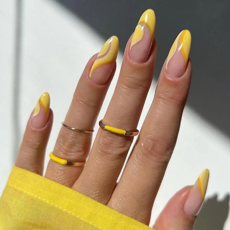 Light Yellow Acrylic Nails