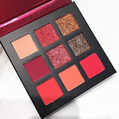 9-Color Waterproof Eyeshadow Palette - Matte Shimmer Glitter Finishes Long-Lasting Wear - Image 4